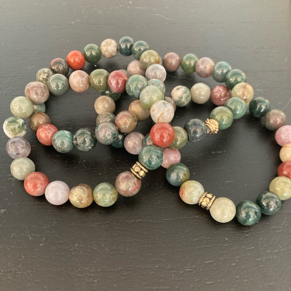 🔸NWT🔸 Fancy Jasper Gemstone Beaded Bracelet